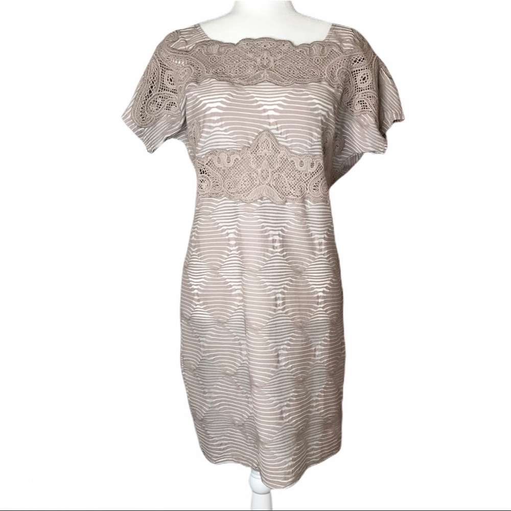 Free People• Sz L Tan Cocktail Dress NWT